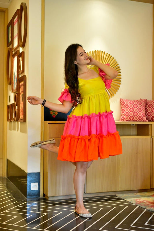 Zainab tiered dress